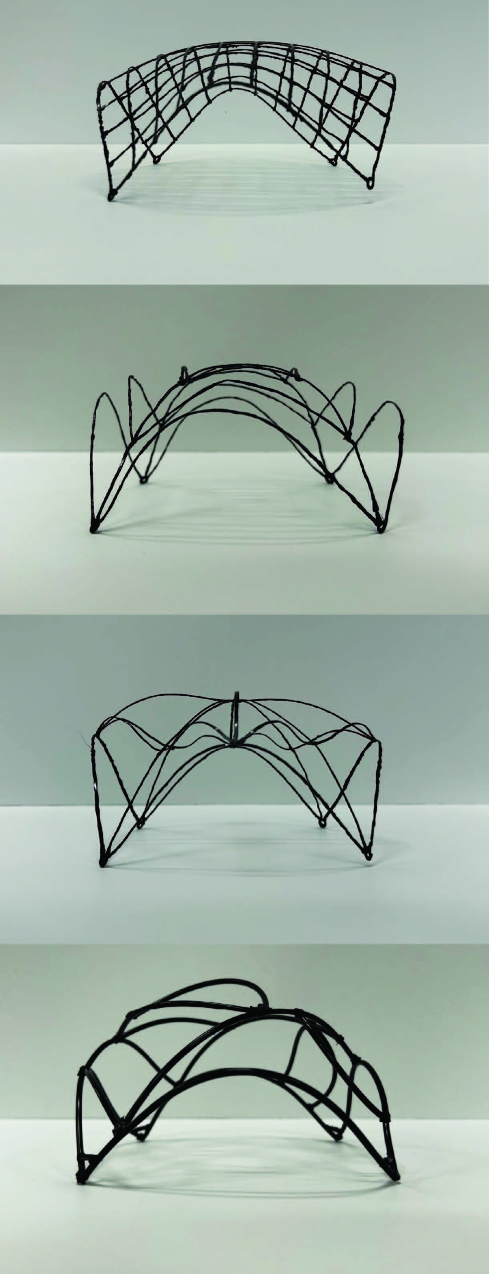 Methods for Creating Gridshell Models that Combine Using 3D Printing Pens with Hanging, Heating, and Inverting￼￼￼